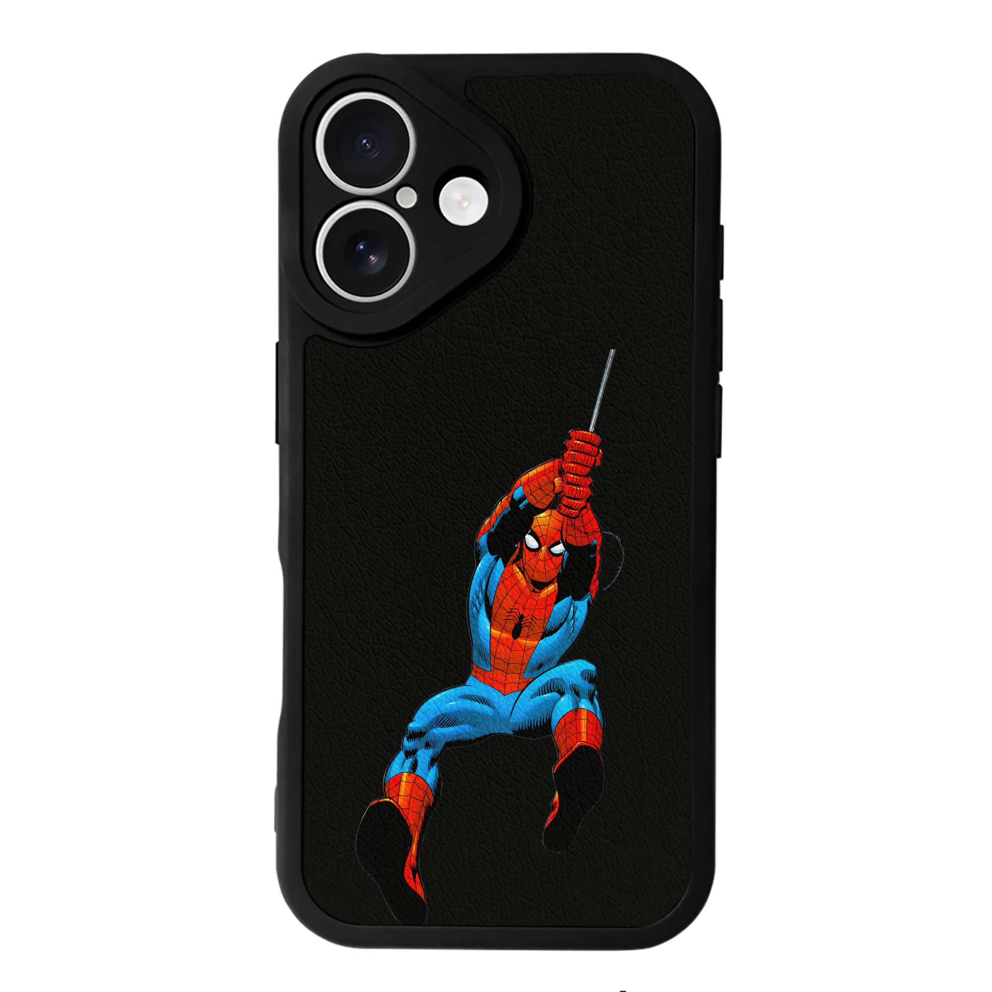 Spider Man スパイダーマン 【iPhone 16シリーズ対応】シリコンスマホケース（レザー調） 材質：シリコン